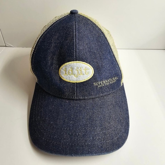 Supernatural TV Show Join The Hunt GISH Idjit Denim Trucker Snapback Hat RARE - Picture 1 of 5